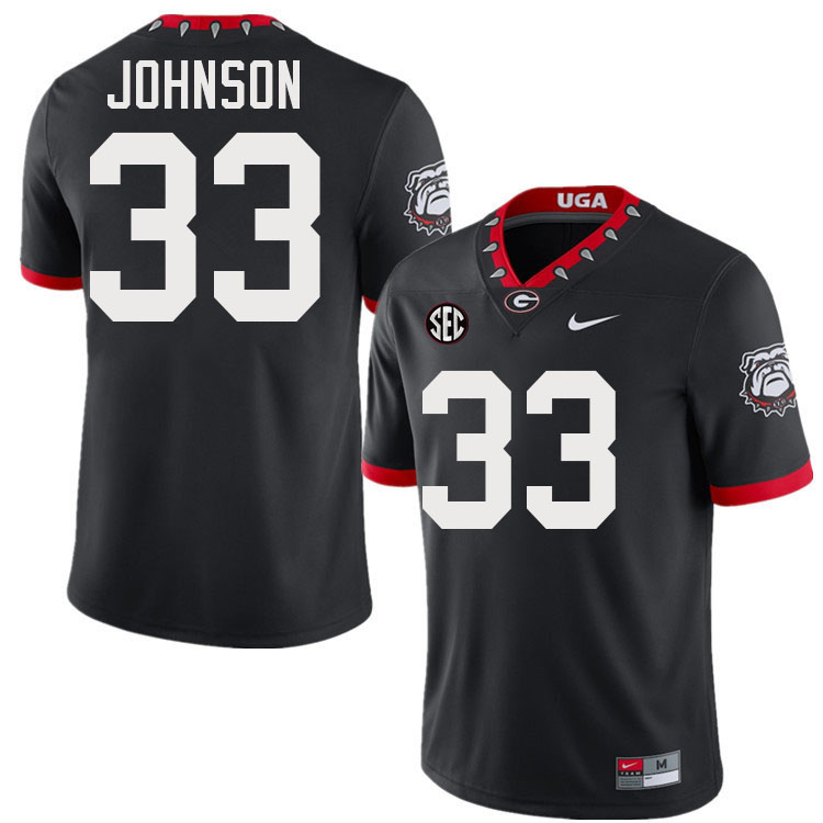 #33 Quintavius Johnson UGA Jersey,University Of Georgia Bulldogs Football Jersey,Uniforms,Gears-Thro